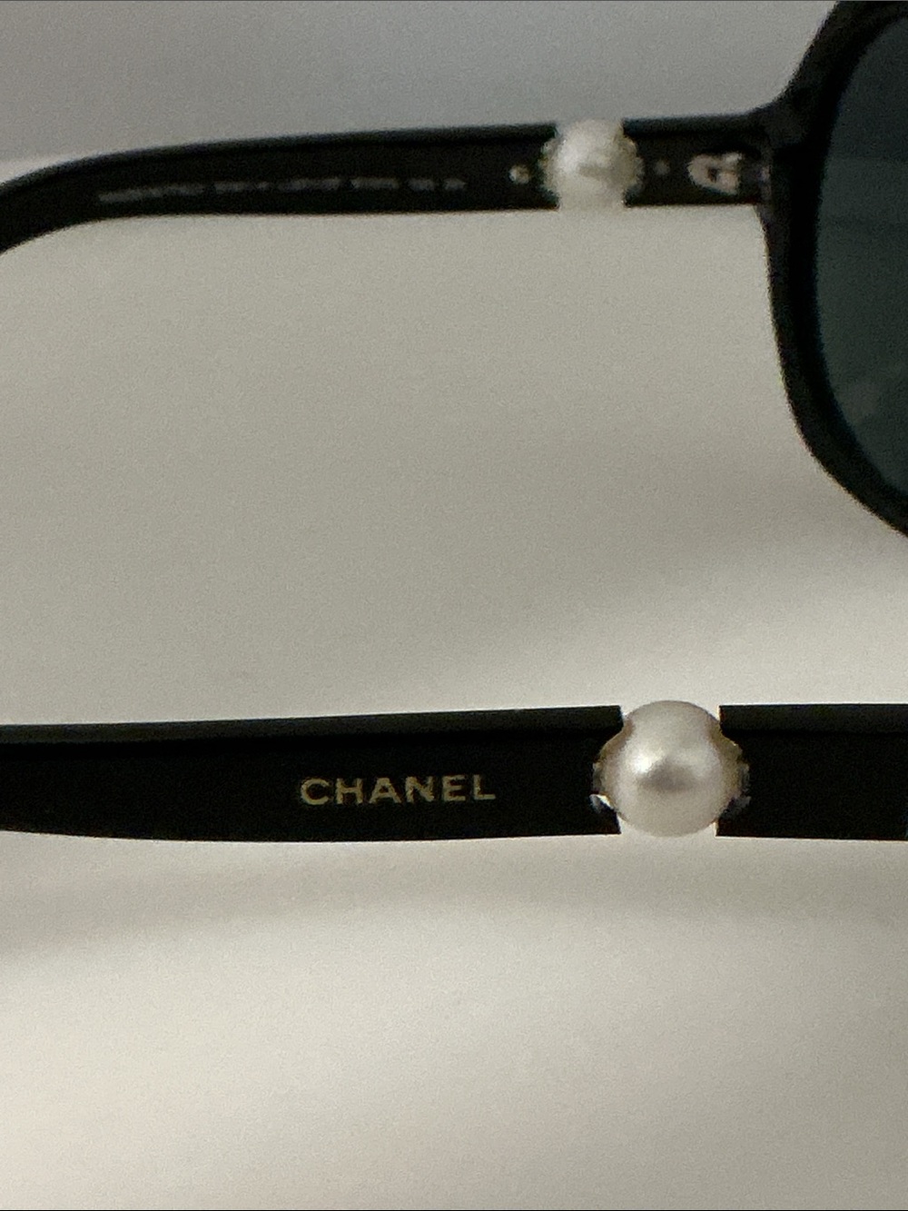 Authentic Chanel luxury designer signature black sunglasses with pearls - Picture 8 of 9